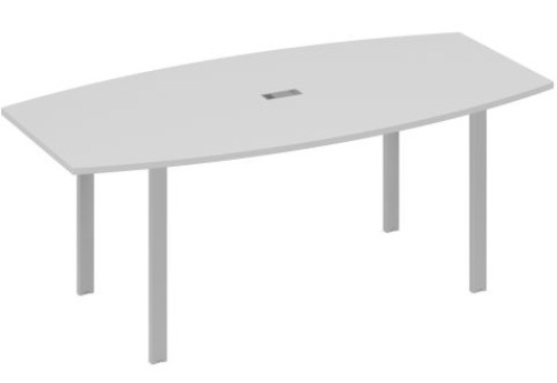 Стол для переговоров фигурный Мира Нумо, цвет серый + серый