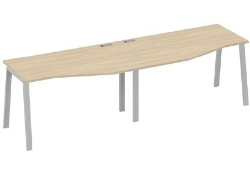 Станция рабочая эргономичная 2х140 Мира Трио, цвет дуб скандинавский + серый