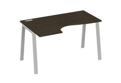 Стол эргономичный левый 140 Мира Трио, цвет венге + серый