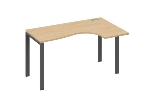 Стол эргономичный правый Мира Нумо, цвет натуральный дуб + антрацит