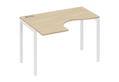 Стол эргономичный левый Классика Мира Лофт, цвет дуб скандинавский + белый