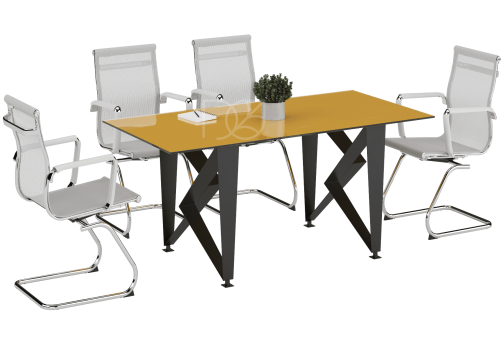 Стол для переговоров, цвет желтый