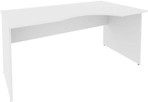 Стол письменный эргономичный правый, цвет белый