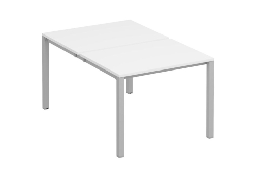 Рабочая станция (2х100) Прайм Металл 50, цвет белый + серый