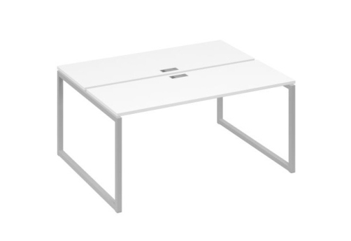 Рабочая станция (2х160) Мира Одри, цвет белый премиум + серый