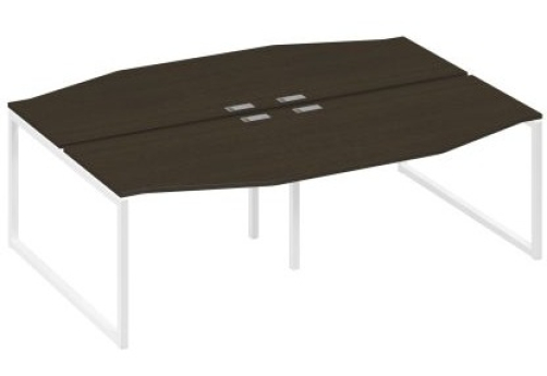 Рабочая станция эргономичная (4х120) Мира Одри, цвет венге + белый
