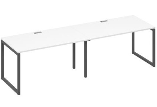 Рабочая станция (2х140) Мира Одри, цвет белый премиум + антрацит