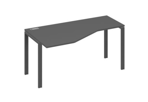 Стол эргономичный левый Мира Нумо, цвет антрацит премиум + антрацит