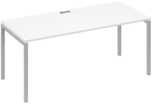 Стол письменный Мира Лофт, цвет белый премиум + серый