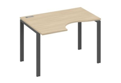 Стол эргономичный левый Мира Нумо, цвет дуб скандинавский + антрацит