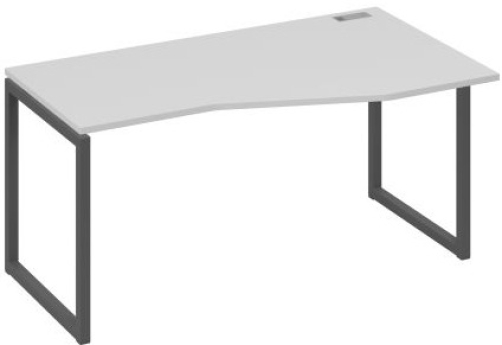 Стол эргономичный правый Мира Одри, цвет серый + антрацит