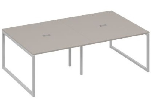 Стол для переговоров прямоугольный Мира Одри, цвет мокко премиум + серый