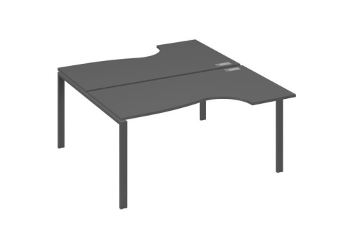 Рабочая станция эргономичная (2х160) Мира Нумо, цвет антрацит премиум + антрацит