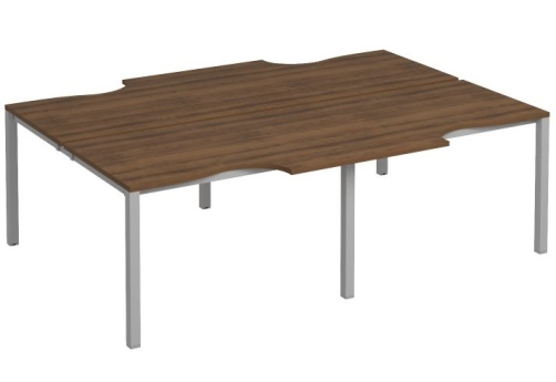 Рабочая станция эргономичная (4х120) Прайм Металл 50, цвет орех + серый