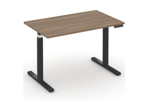 Стол электроподъемный, черный + дуб аризона