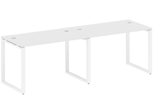 Стол на 2 рабочих места, цвет белый