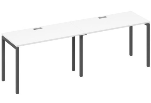 Рабочая станция 2х120 Мира Лофт, цвет белый премиум + антрацит