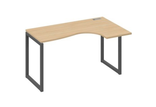 Стол эргономичный правый Мира Одри, цвет натуральный дуб + антрацит