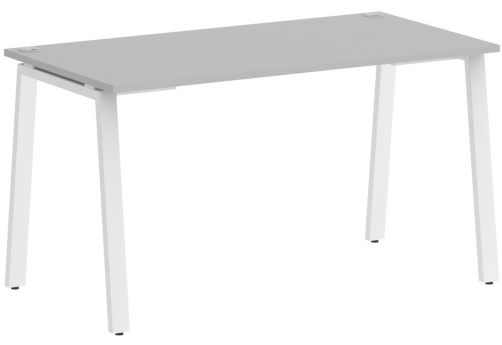 Стол письменный, цвет серый + белый