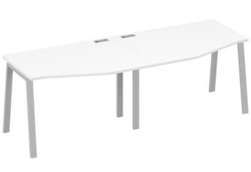 Станция рабочая эргономичная 2х120 Мира Трио, цвет белый премиум + серый