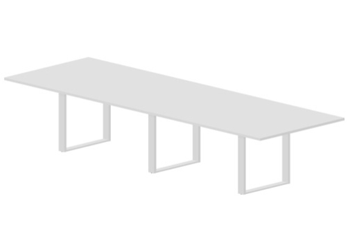 Стол для переговоров Бронкс Конференц, цвет белый + белый