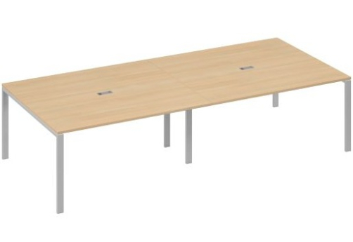 Стол для переговоров прямоугольный Мира Нумо, цвет натуральный дуб + серый