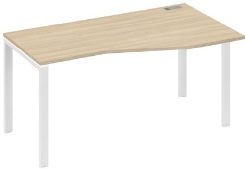 Стол эргономичный правый Мира Нумо, цвет дуб скандинавский + белый