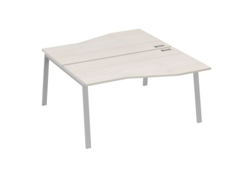 Станция рабочая эргономичная 2х160 Мира Трио, цвет дуб шамони + серый