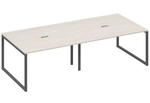 Стол для переговоров прямоугольный Мира Одри, цвет дуб шамони + антрацит