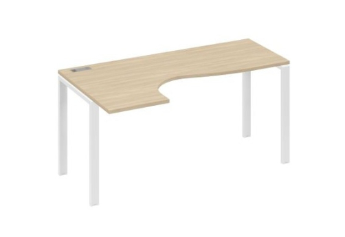 Стол эргономичный левый Мира Нумо, цвет дуб скандинавский + белый