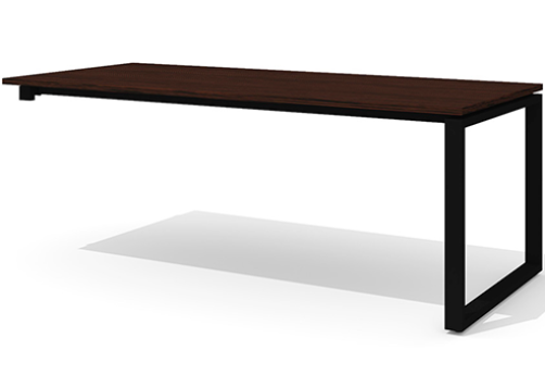 Стол руководителя к опорной тумбе Некста Директ, цвет венге + черный