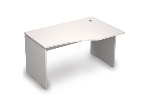 Стол криволинейный правый Деко, цвет белый