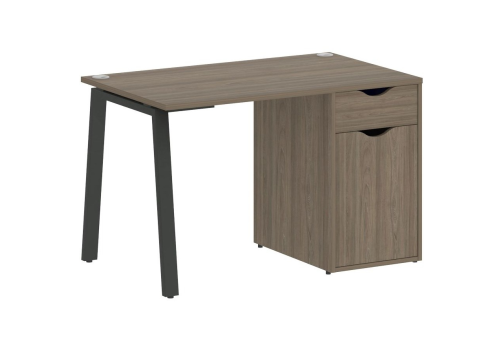 Стол письменный с тумбой, цвет вяз + антрацит