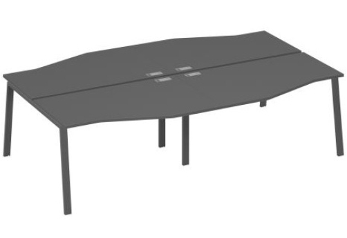 Станция рабочая эргономичная 4х140 Мира Трио, цвет антрацит премиум + антрацит