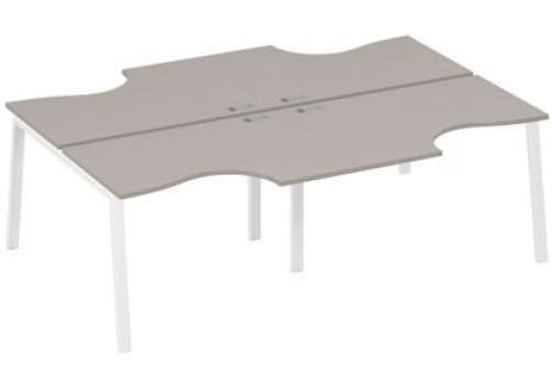 Станция рабочая эргономичная 4х120 Мира Трио, цвет мокко премиум + белый