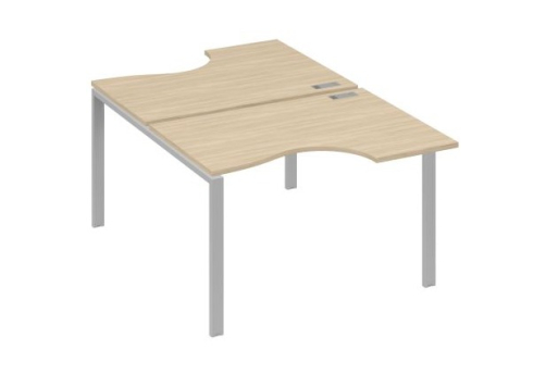 Рабочая станция эргономичная (2х120) Мира Нумо, цвет дуб скандинавский + серый