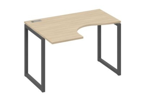 Стол эргономичный левый Мира Одри, цвет дуб скандинавский + антрацит