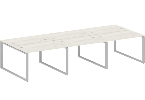 Стол на 6 рабочих мест, цвет дуб новара