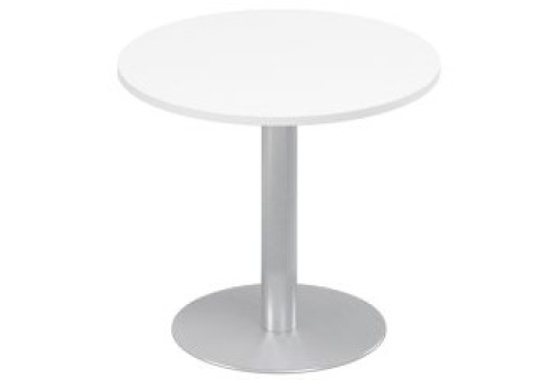 Стол для переговоров круглый Мира Одри, цвет белый премиум + серый