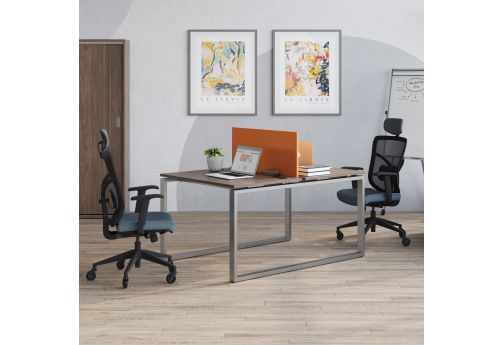 Стол на 2 рабочих места (с просветом) Апрель Квадро Вяз, цвет вяз