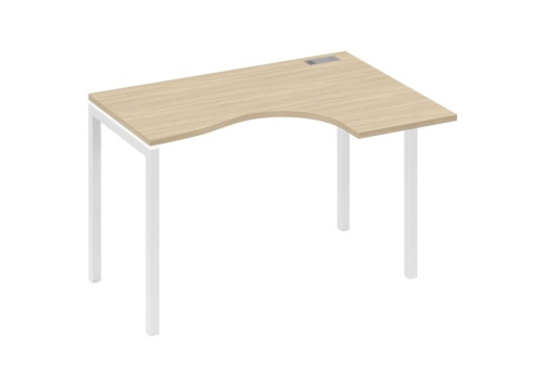 Стол эргономичный правый Классика Мира Лофт, цвет дуб скандинавский + белый