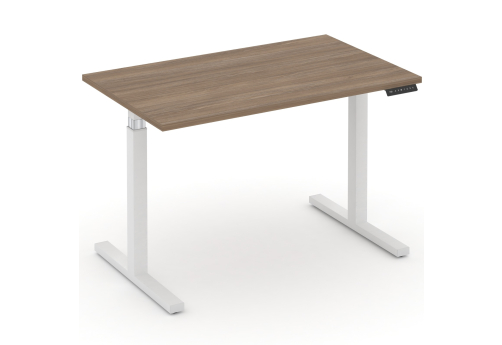 Стол электроподъемный, белый + дуб аризона