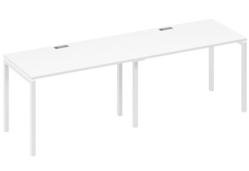 Рабочая станция 2х120 Мира Лофт, цвет белый премиум + белый