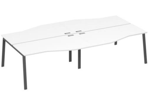 Станция рабочая эргономичная 4х160 Мира Трио, цвет белый премиум + антрацит