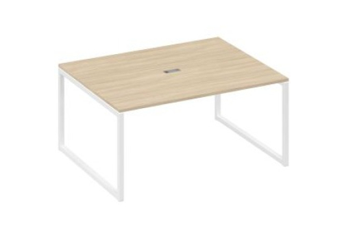 Стол для переговоров прямоугольный Мира Одри, цвет дуб скандинавский + белый