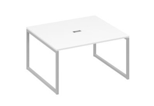 Стол для переговоров прямоугольный Мира Одри, цвет белый премиум + серый