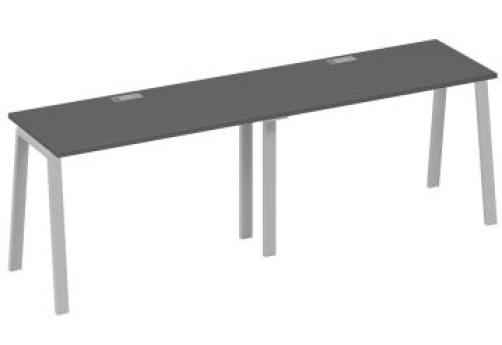 Рабочая станция 2х120 Мира Трио, цвет антрацит премиум + серый