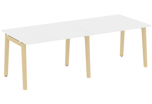 Стол для переговоров (2 столешницы), цвет белый