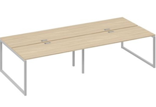 Рабочая станция (4х160) Мира Одри, цвет дуб скандинавский + серый