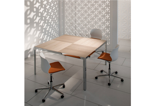 Стол письменный/переговорный Диорус, цвет эвкалипт светлый + хром